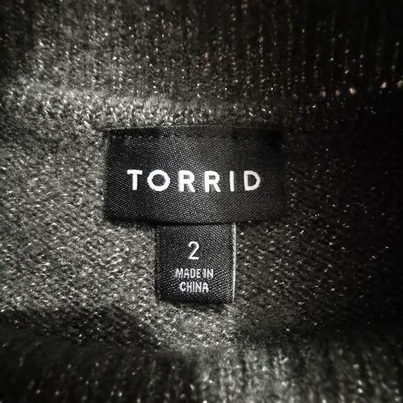 Women's Torrid Mock Neck Mini Dress | Color: Oxford | Size 18-20 - Picture 8 of 14